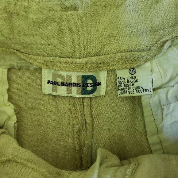 vintage paul harris design • linen shorts - Picture 4 of 10